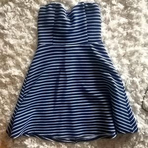 Navy White stripe Nautical dress